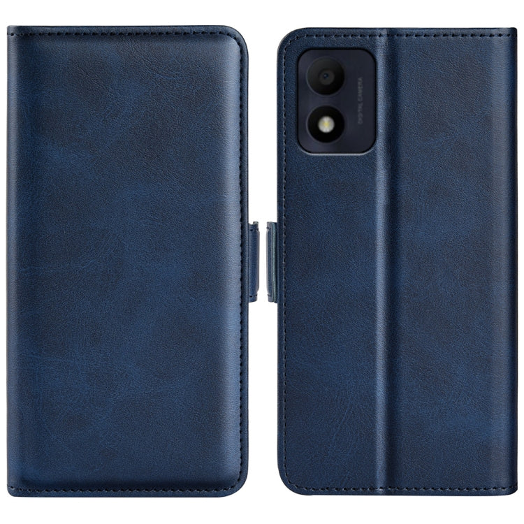 Per Alcatel 1B 2022 Custodia per telefono orizzontale in pelle con fibbia magnetica a doppio lato, Black, Yellow, Brown, Dark Blue, Red