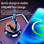 WKN-707 PD 20W USB-C / Type-C + QC 3.0 Mini caricabatteria da auto USB da 25 W con cavo dati USB-C / Type-C a 8 pin, lunghezza cavo: 1 m