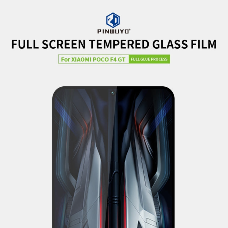 Pellicola in vetro temperato a schermo intero PINWUYO 9H 2.5D, For Xiaomi Poco F4 GT
