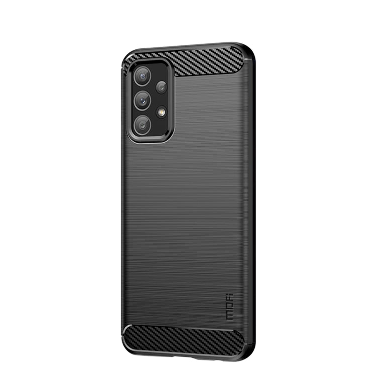 Custodia morbida in TPU in fibra di carbonio con trama spazzolata serie MOFI Gentleness, For Samsung Galaxy A23 / M23 / F23