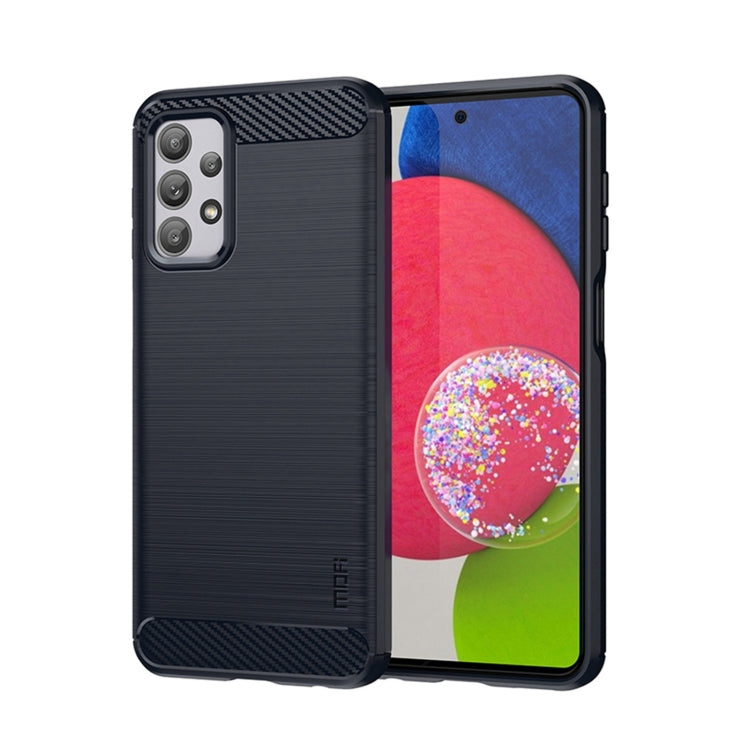 Custodia morbida in TPU in fibra di carbonio con trama spazzolata serie MOFI Gentleness, For Samsung Galaxy A23 / M23 / F23