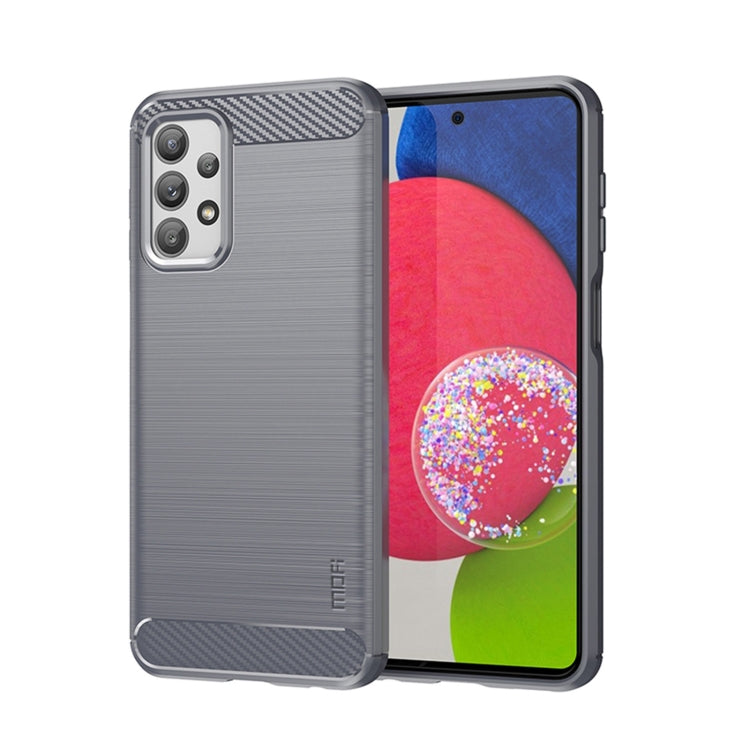 Custodia morbida in TPU in fibra di carbonio con trama spazzolata serie MOFI Gentleness, For Samsung Galaxy A23 / M23 / F23
