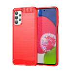 Custodia morbida in TPU in fibra di carbonio con trama spazzolata serie MOFI Gentleness, For Samsung Galaxy A23 / M23 / F23