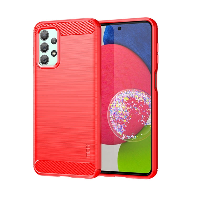 Custodia morbida in TPU in fibra di carbonio con trama spazzolata serie MOFI Gentleness, For Samsung Galaxy A23 / M23 / F23