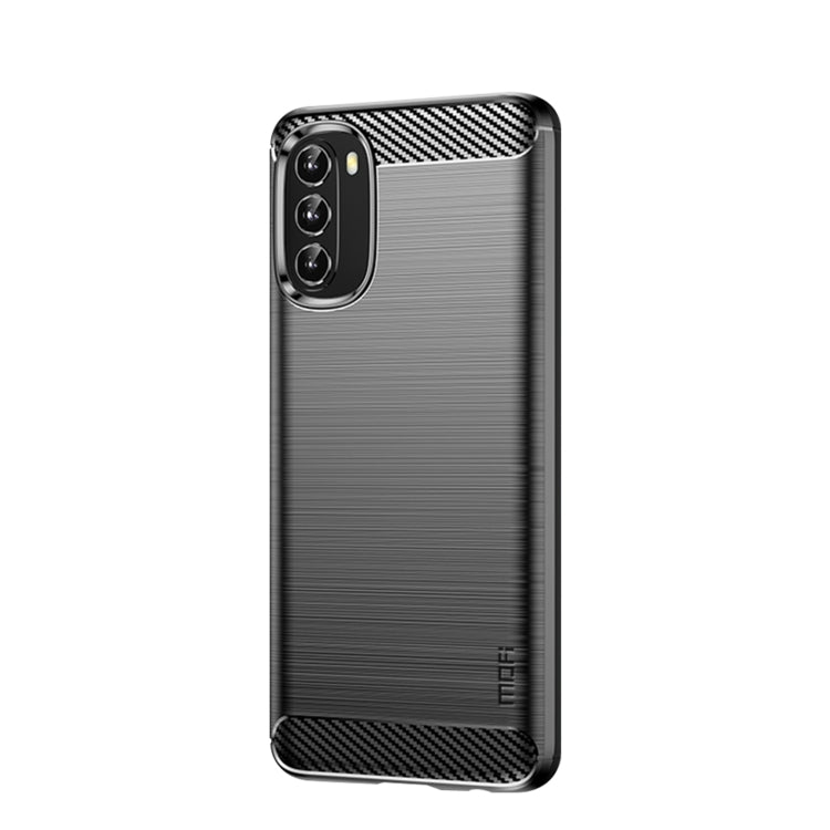 MOFI Custodia per telefono in fibra di carbonio TPU con trama spazzolata serie Gentleness, For Motorola Moto G 5G 2022, For Motorola Moto G31/G41