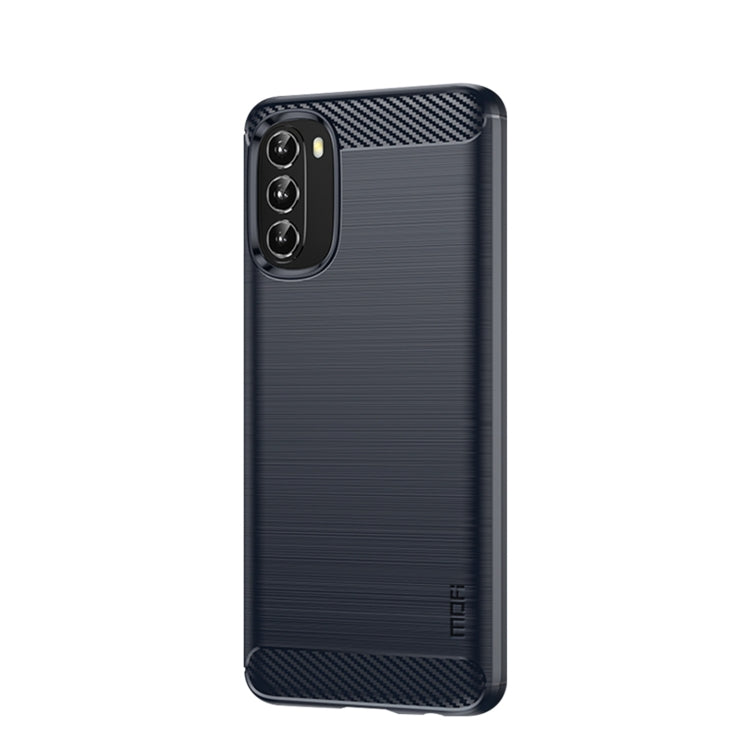 MOFI Custodia per telefono in fibra di carbonio TPU con trama spazzolata serie Gentleness, For Motorola Moto G 5G 2022, For Motorola Moto G31/G41