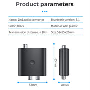 Ricevitore Audio Bluetooth 5.1 e Convertitore DAC