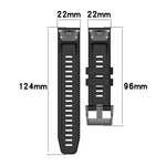 Cinturino per orologio in silicone tinta unita da 22 mm, For Garmin Descent G1