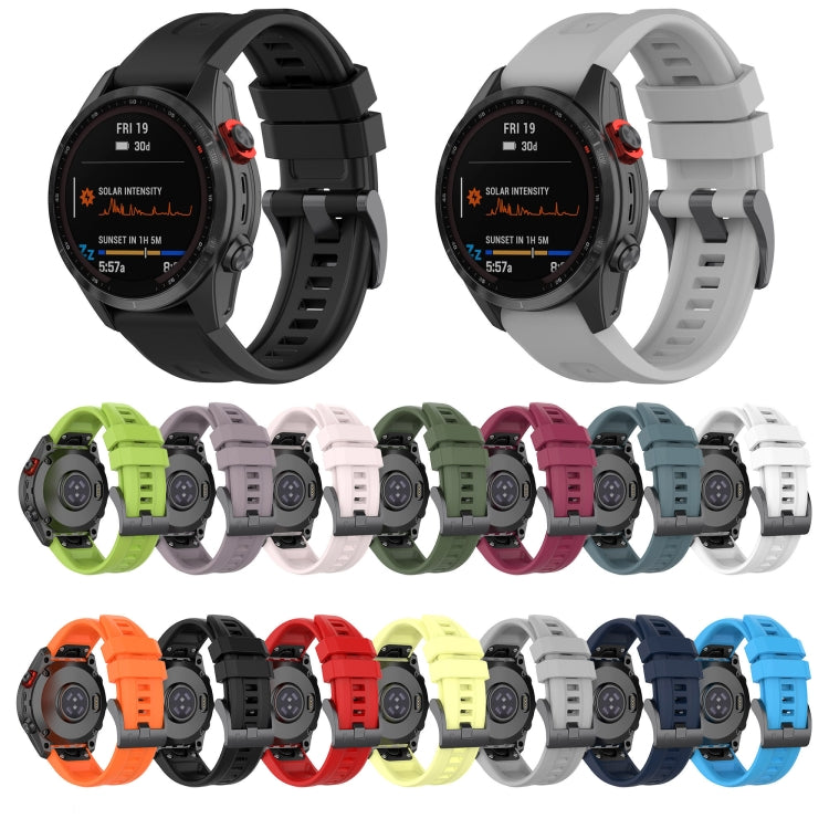 Cinturino per orologio in silicone tinta unita da 20 mm, For Garmin Fenix 7S