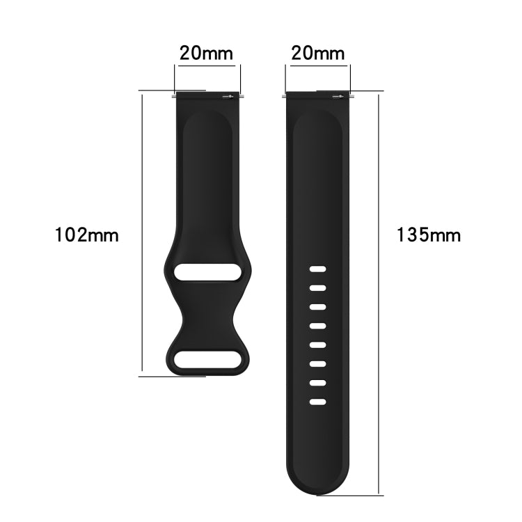 Cinturino in silicone tinta unita da 20 mm, For Samsung Galaxy Watch Active 40mm, For Samsung Galaxy Watch 42mm