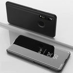 Custodia in pelle Flip orizzontale a specchio galvanico per Huawei P Smart Z con supporto