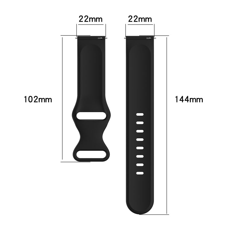 Cinturino in silicone tinta unita da 22 mm, For Huawei Watch GT2 Pro, For Huawei Watch GT 2e