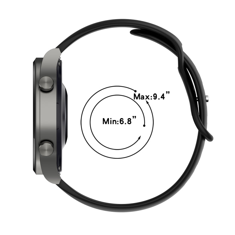 Cinturino in silicone tinta unita da 22 mm, For Huawei Watch GT 42mm, For Huawei Watch GT 46mm
