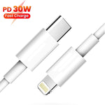 PD30W Cavo dati di ricarica rapida USB-C / Type-C a 8 pin per serie iPhone, 1m, 1.5m, 2m