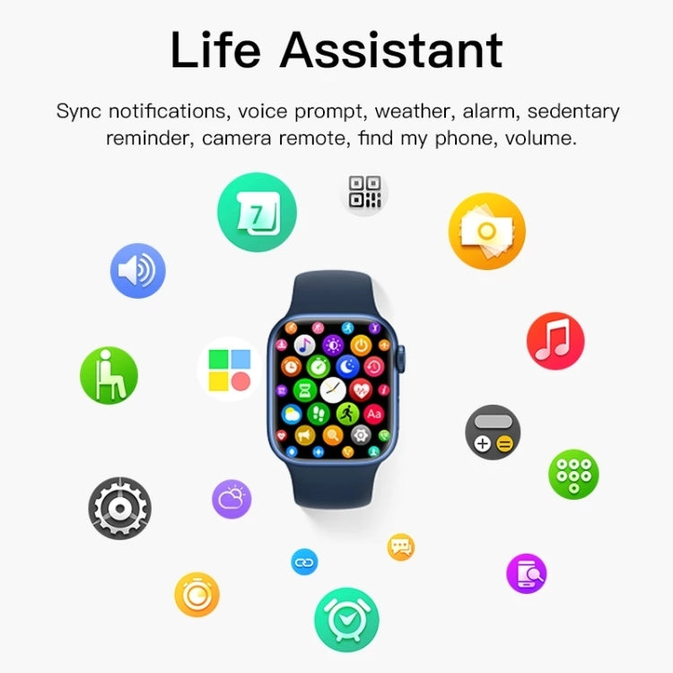 CT7 Smart Watch con schermo a colori da 1,7 pollici, supporto per il monitoraggio della frequenza cardiaca/monitoraggio della pressione sanguigna