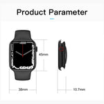CT7 Smart Watch con schermo a colori da 1,7 pollici, supporto per il monitoraggio della frequenza cardiaca/monitoraggio della pressione sanguigna