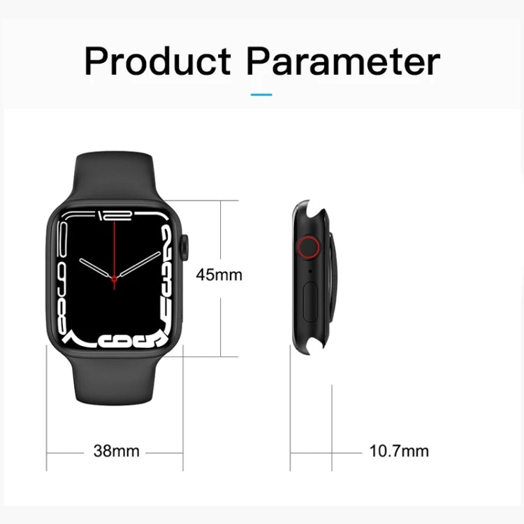 CT7 Smart Watch con schermo a colori da 1,7 pollici, supporto per il monitoraggio della frequenza cardiaca/monitoraggio della pressione sanguigna