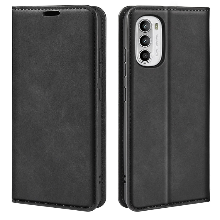 Per Motorola Moto G52 4G Custodia per telefono in pelle con aspirazione magnetica retro-pelle, For Motorola Moto G52 4G