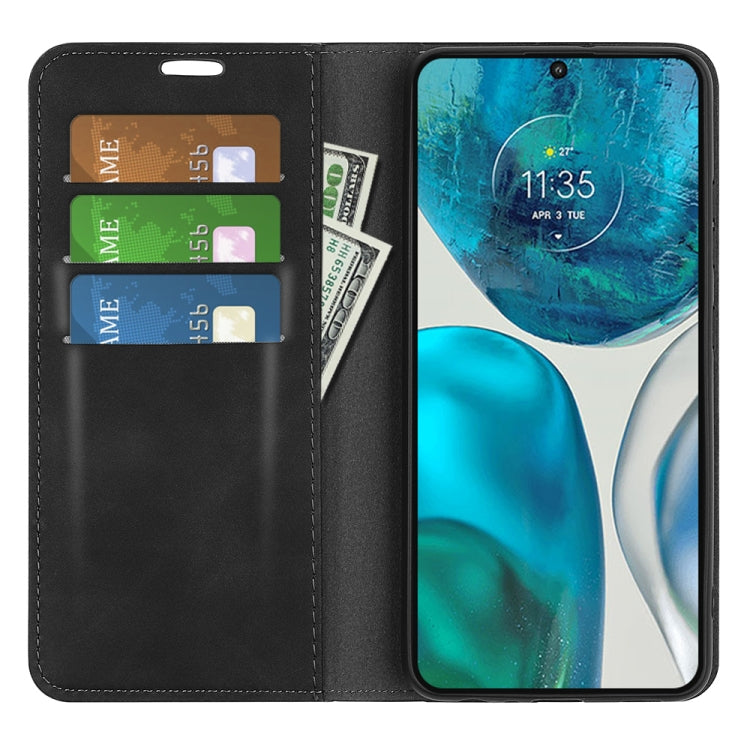 Per Motorola Moto G52 4G Custodia per telefono in pelle con aspirazione magnetica retro-pelle, For Motorola Moto G52 4G