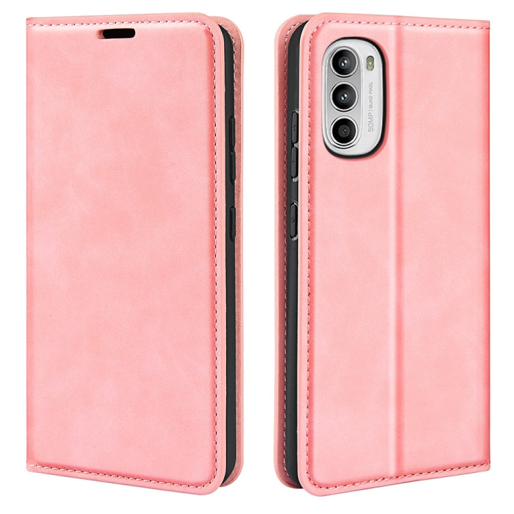 Per Motorola Moto G52 4G Custodia per telefono in pelle con aspirazione magnetica retro-pelle, For Motorola Moto G52 4G