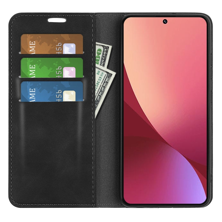 Per Xiaomi 12 Lite Custodia per telefono in pelle con aspirazione magnetica retro-pelle, For Xiaomi 12 Lite