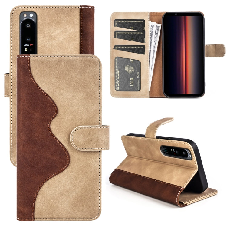 Custodia per cellulare in pelle Flip orizzontale con cuciture, For Sony Xperia 1 IV, For Sony Xperia 10 IV