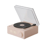 Sveglia creativa da tavolo con altoparlante Bluetooth retrò atomico in vinile Duosi X11