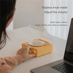 Sveglia creativa da tavolo con altoparlante Bluetooth retrò atomico in vinile Duosi X11