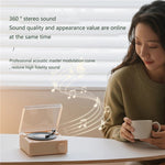Sveglia creativa da tavolo con altoparlante Bluetooth retrò atomico in vinile Duosi X11