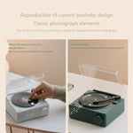 Sveglia creativa da tavolo con altoparlante Bluetooth retrò atomico in vinile Duosi X11