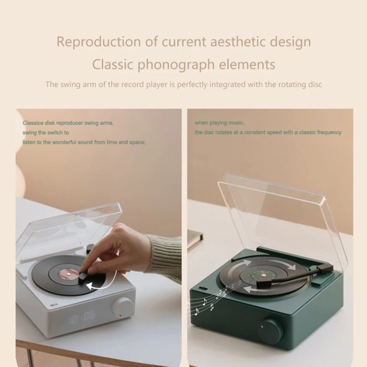 Sveglia creativa da tavolo con altoparlante Bluetooth retrò atomico in vinile Duosi X11