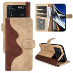 Custodia per cellulare in pelle Flip orizzontale con cuciture, For Xiaomi Poco X4 Pro 5G