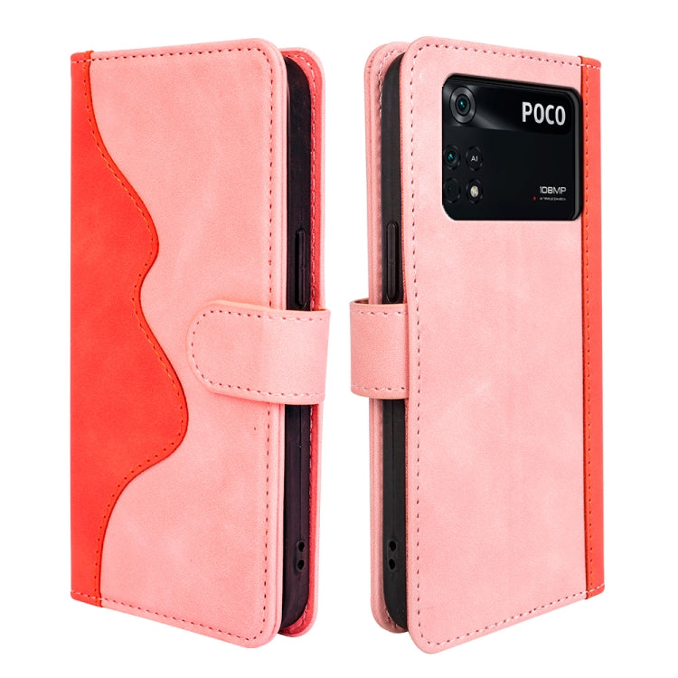 Custodia per cellulare in pelle Flip orizzontale con cuciture, For Xiaomi Poco X4 Pro 5G