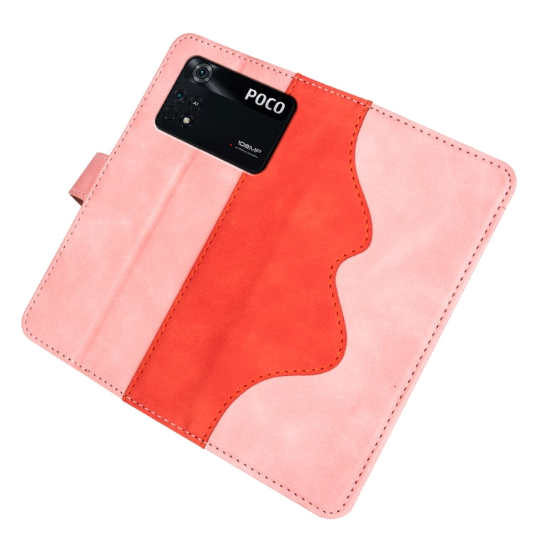 Custodia per cellulare in pelle Flip orizzontale con cuciture, For Xiaomi Poco X4 Pro 5G