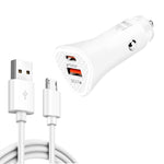 TE-P23 38W PD 20W USB-C / Tipo-C + QC3.0 Caricatore per auto triangolo USB + cavo dati da USB a micro USB, lunghezza: 1 m, with Micro USB Cable