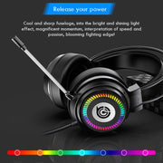 Cuffie da gioco cablate professionali con luce LED GT9 con microfono per PC/PS4/PS5, GT9