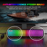 Q9 10W USB Soundbar Home Theater PC Surround Sound Box Altoparlante per computer cablato con luce RGB, Q9