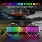 Q9 10W USB Soundbar Home Theater PC Surround Sound Box Altoparlante per computer cablato con luce RGB, Q9