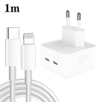 Caricabatterie USB-C 35W con doppia porta e cavo 8 pin