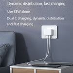 Caricabatterie USB-C 35W con doppia porta e cavo 8 pin