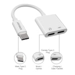 Cavo dati USB-C a doppio USB-C per cuffie e ricarica