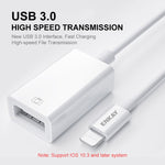 Cavo adattatore OTG 8 pin a USB 3.0 per iPhone e iPad