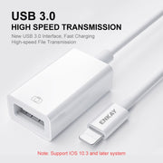 Cavo adattatore OTG 8 pin a USB 3.0 per iPhone/iPad