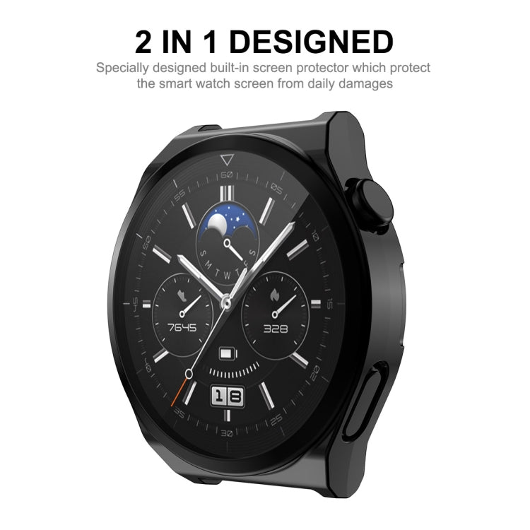 ENKAY Custodia morbida in TPU galvanizzato a copertura totale con protezione dello schermo, For Huawei Watch GT 3 Pro 43mm, For Huawei Watch GT 3 Pro 46mm