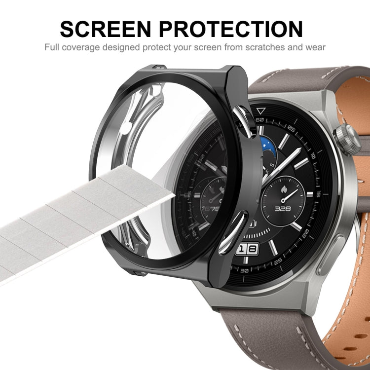 ENKAY Custodia morbida in TPU galvanizzato a copertura totale con protezione dello schermo, For Huawei Watch GT 3 Pro 43mm, For Huawei Watch GT 3 Pro 46mm