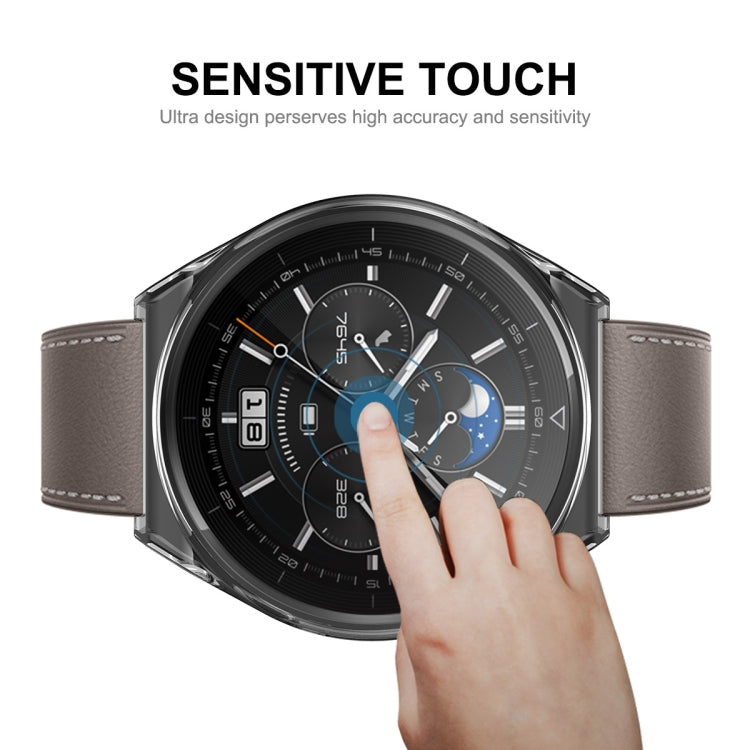 ENKAY Custodia in TPU trasparente a copertura totale con protezione dello schermo, For Huawei Watch GT 3 Pro 43mm, For Huawei Watch GT 3 Pro 46mm