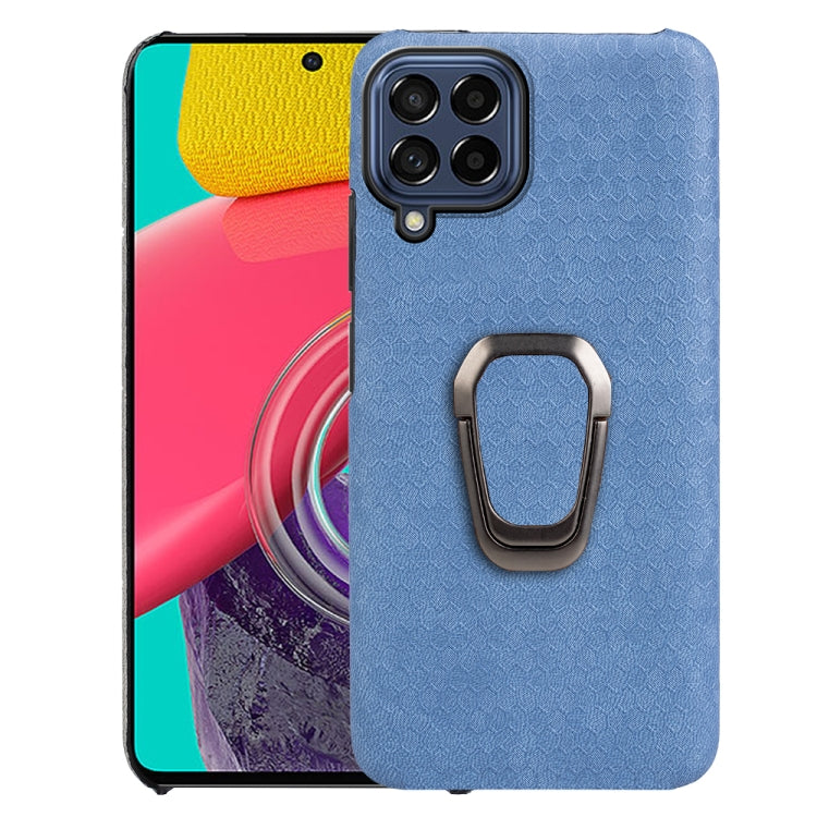 Custodia per telefono in pelle PU a nido d'ape con supporto ad anello per Samsung Galaxy M53, For Samsung Galaxy M53