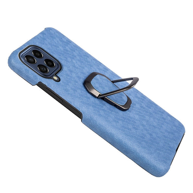 Custodia per telefono in pelle PU a nido d'ape con supporto ad anello per Samsung Galaxy M53, For Samsung Galaxy M53