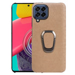 Custodia per telefono in pelle PU a nido d'ape con supporto ad anello per Samsung Galaxy M53, For Samsung Galaxy M53