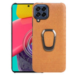 Custodia per telefono in pelle PU a nido d'ape con supporto ad anello per Samsung Galaxy M53, For Samsung Galaxy M53